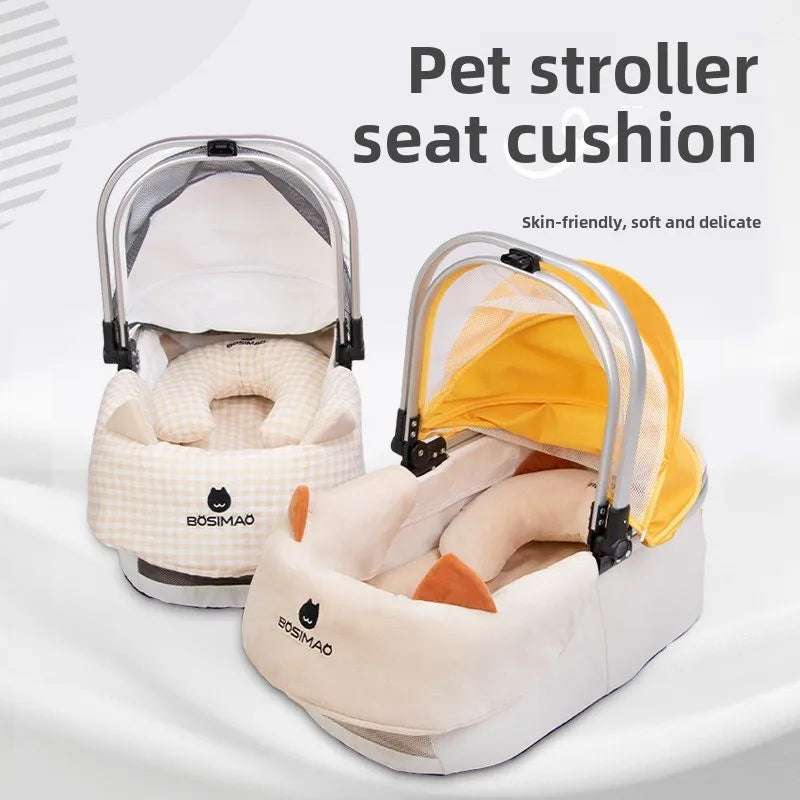 Warm Pad for Pet Stroller in Winter Edge Cushion Against Dirt Pet Products Accessories for Outdoor Travel Soft Warm Comfortable