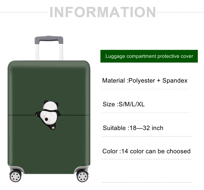 Thick Elastic Cartoon Luggage Protective Cover Zipper Suit For 18-32 inch Bag Suitcase Covers Trolley Cover Travel Accessories