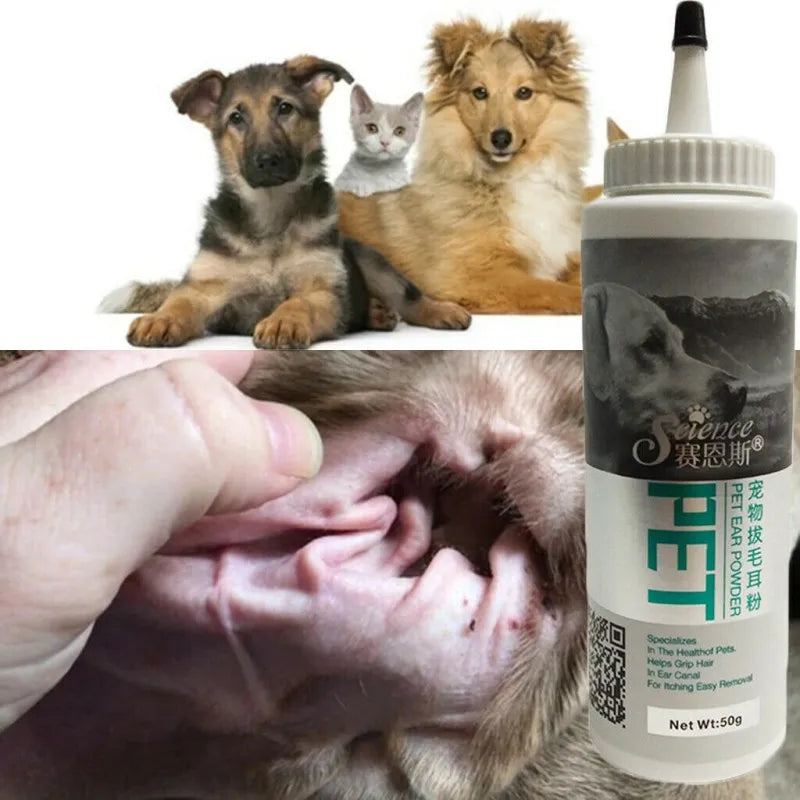 Pet Dogs Cats Ear Powder Painless Hair Removal Powder Pet Health Care For Dogs Cats Pet Ear Health Care Cleaning Supplies